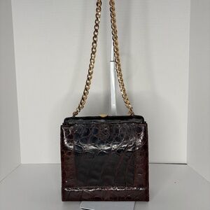 Vintage Brown Alligator Skin Purse